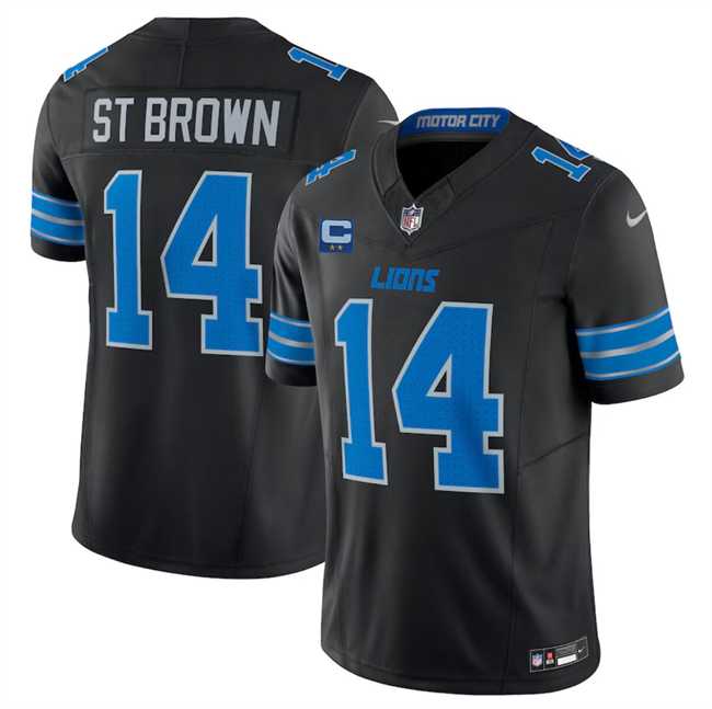 Men & Women & Youth Detroit Lions #14 Amon-Ra St. Brown Black 2024 F.U.S.E. With 2-Star C Patch 2nd Alternate Vapor Limited Stitched Jersey,We sell and wholesale Men & Women & Youth Detroit Lions #14 Amon-Ra St. Brown Black 2024 F.U.S.E. With 2-Star C Patch 2nd Alternate Vapor Limited Stitched Jersey on line form chian!